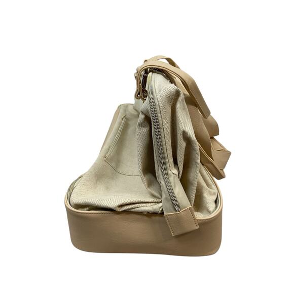 BEIS The Convertible Mini Weekender Duffel Travel Bag Shoulder Strap Beige - Picture 5 of 13